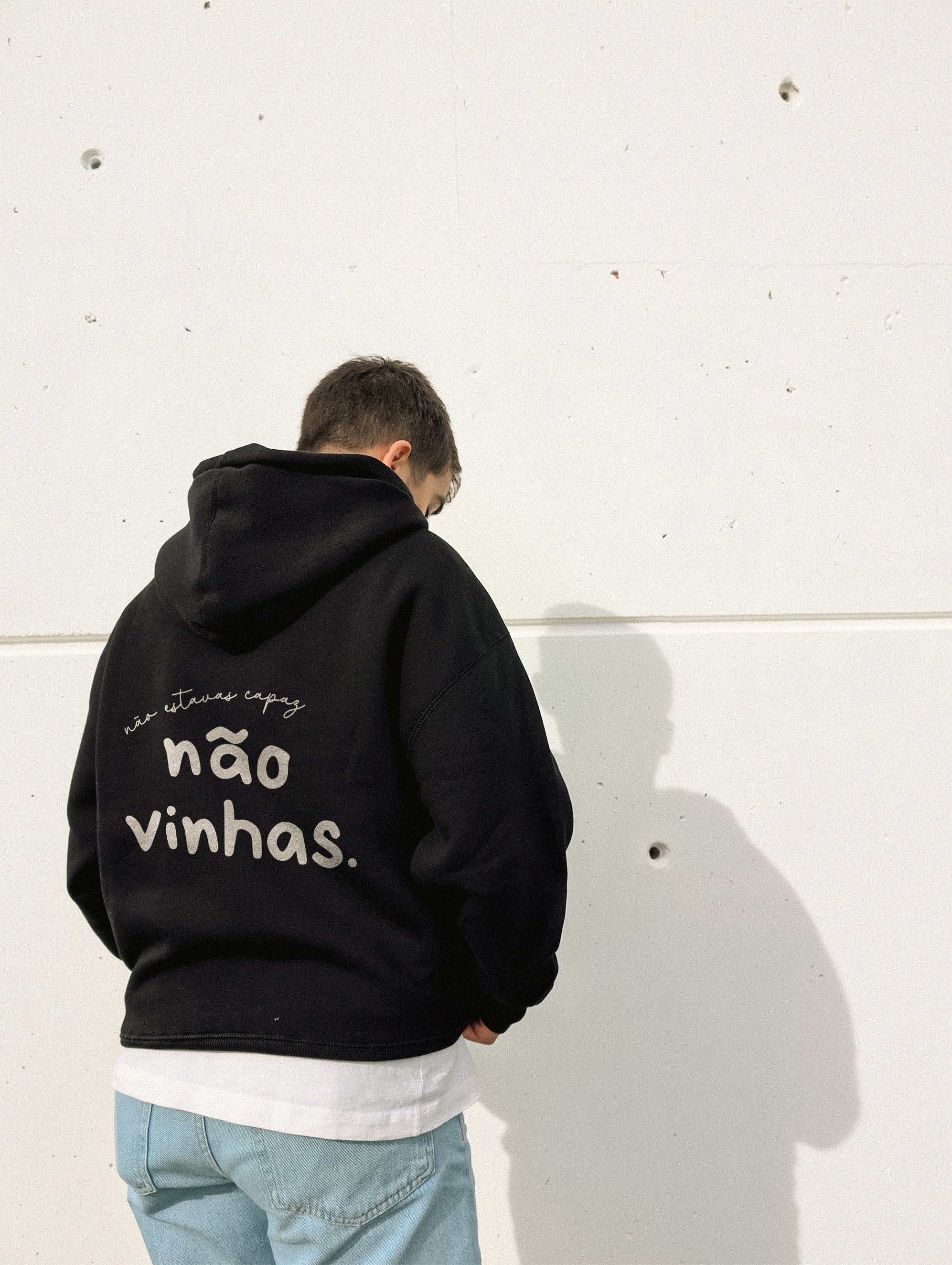 Hoodie Oversized Preto: Não Estavas Capaz