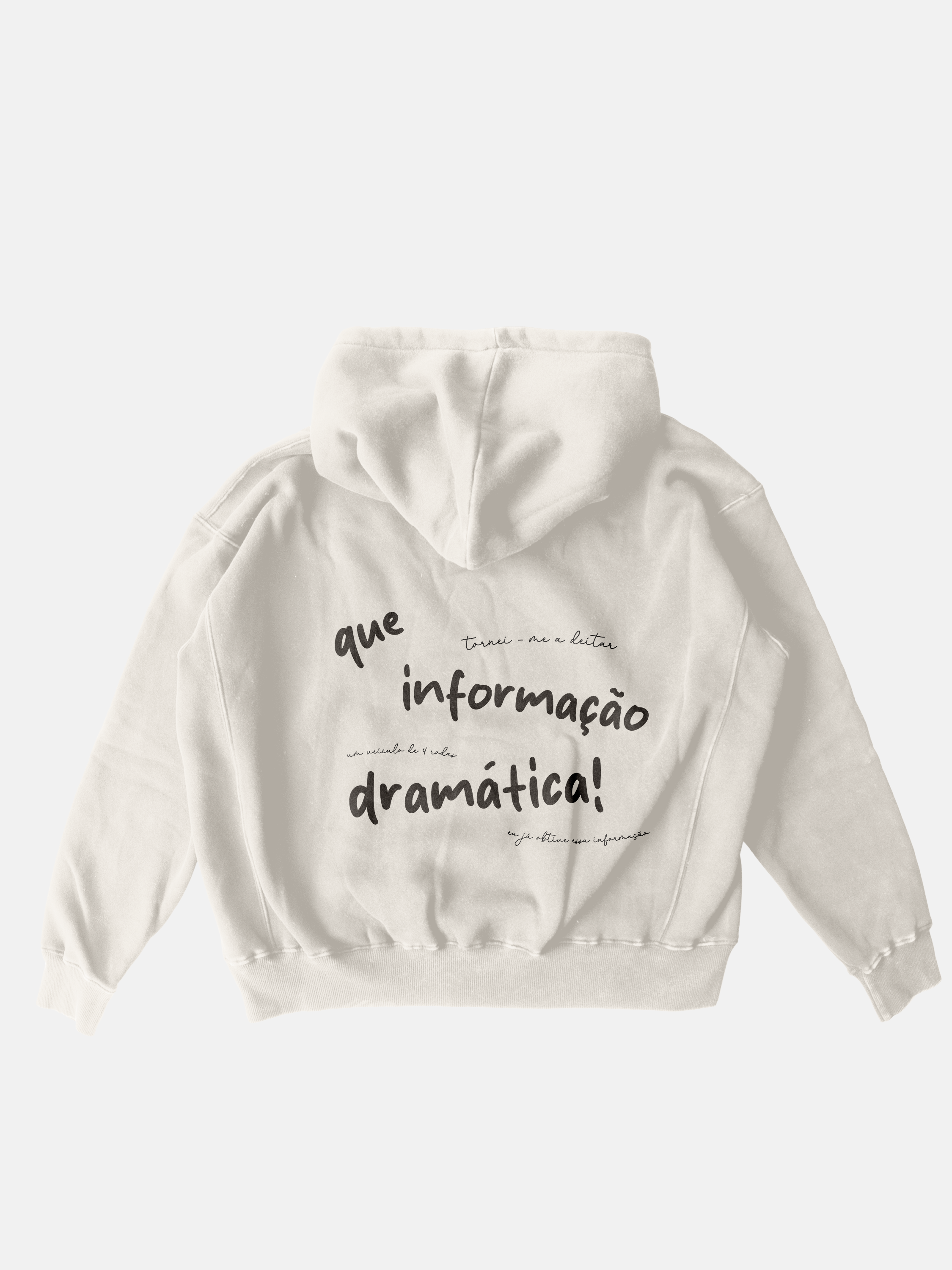 Hoodie Oversized Bege: Informação Dramática