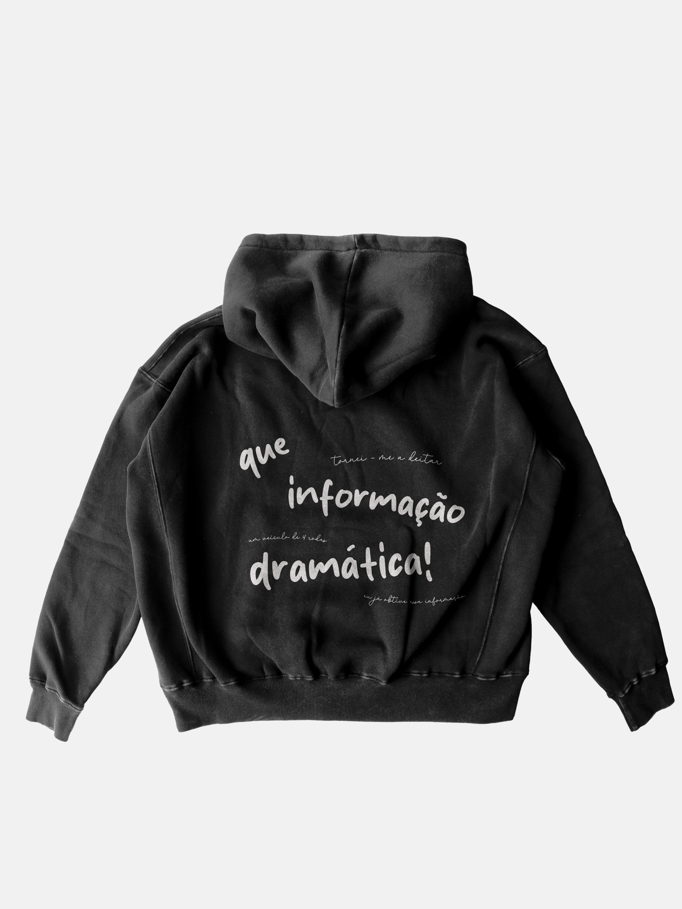 Hoodie Oversized Preto: Informação Dramática