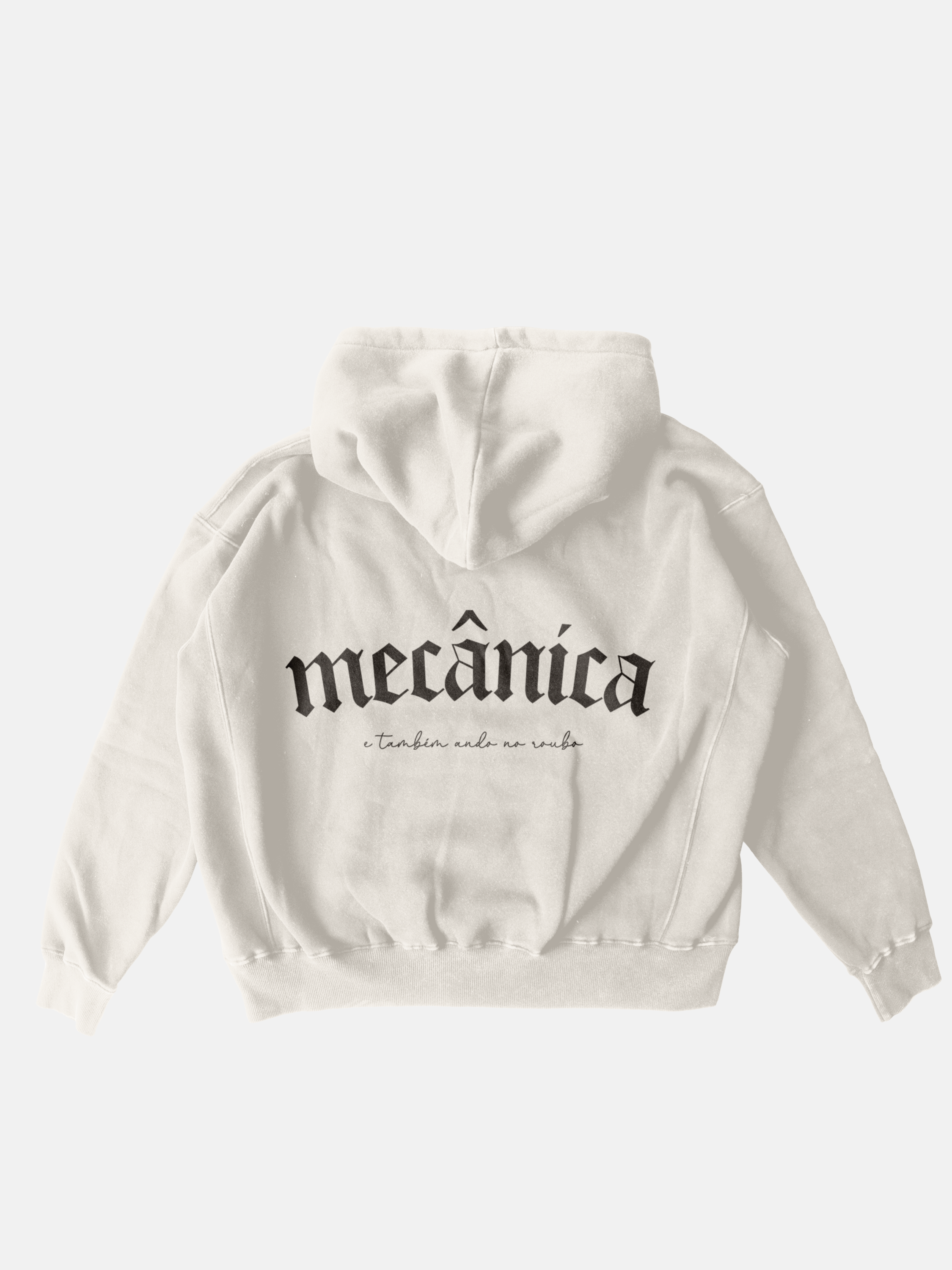 Hoodie Oversized Bege: Mecânica & Roubo