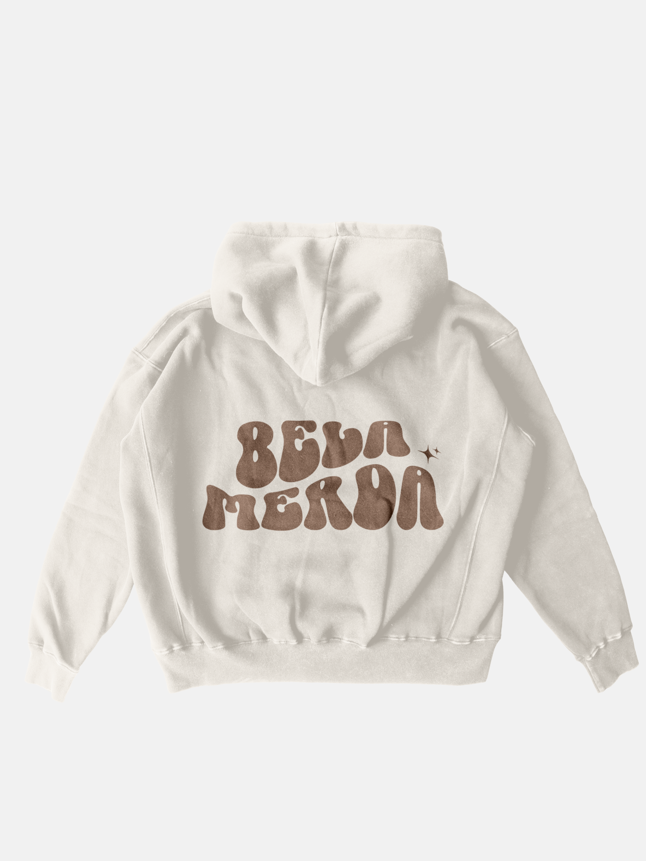 Hoodie Oversized Bege: Bela Merda