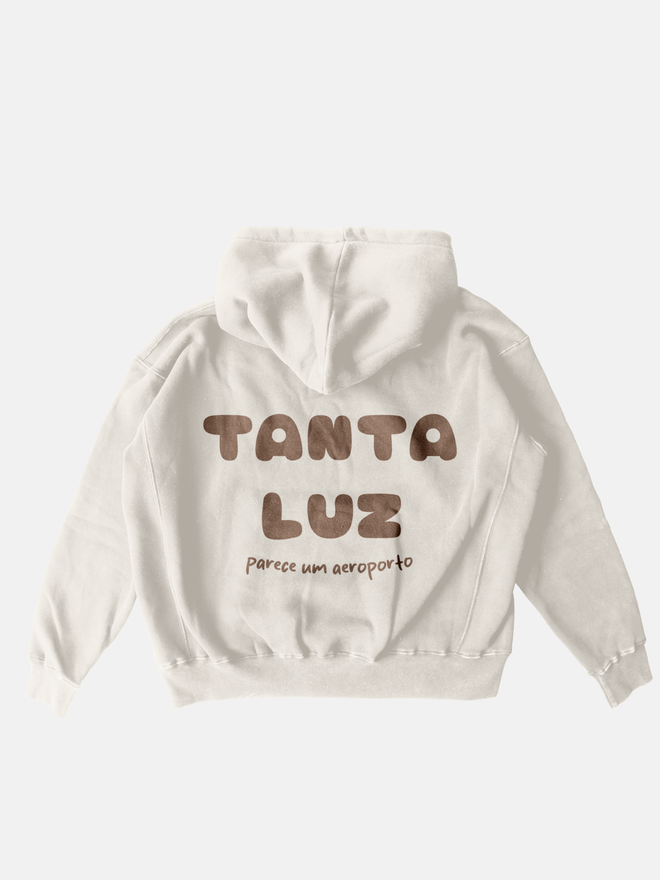 Hoodie Oversized Bege: Tanta Luz