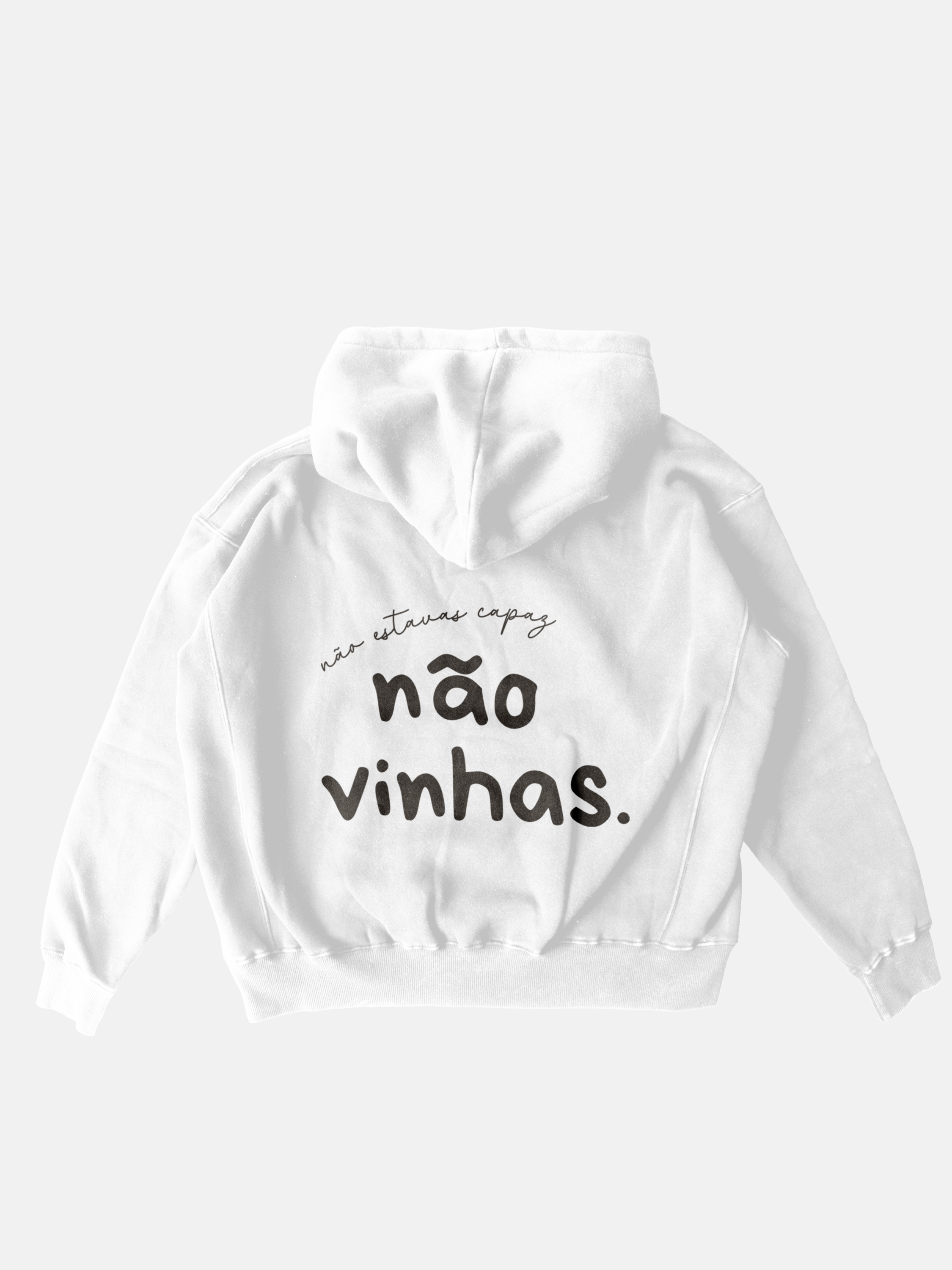 Hoodie Oversized Branco: Não Estavas Capaz