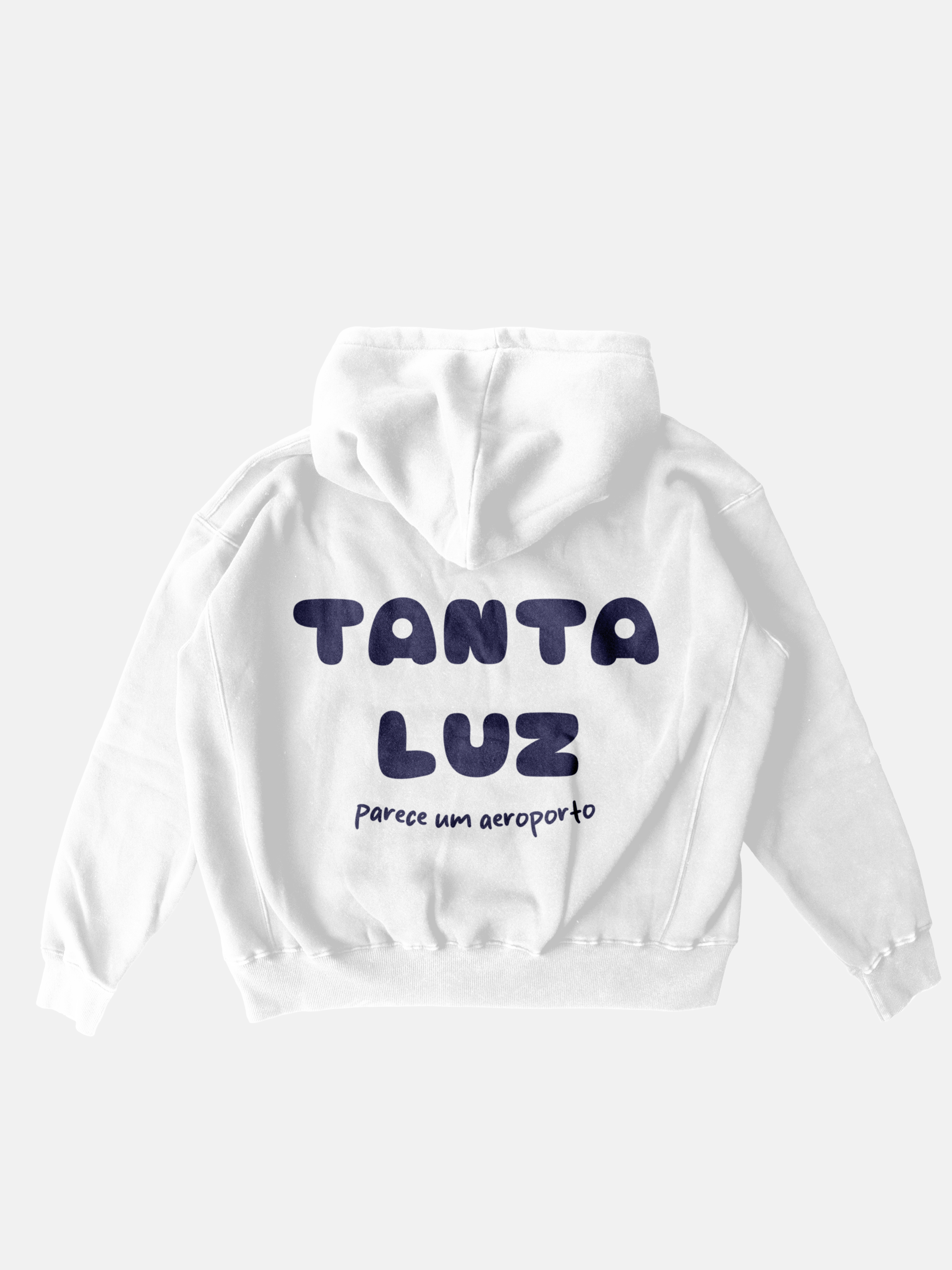 Hoodie Oversized Branco: Tanta Luz