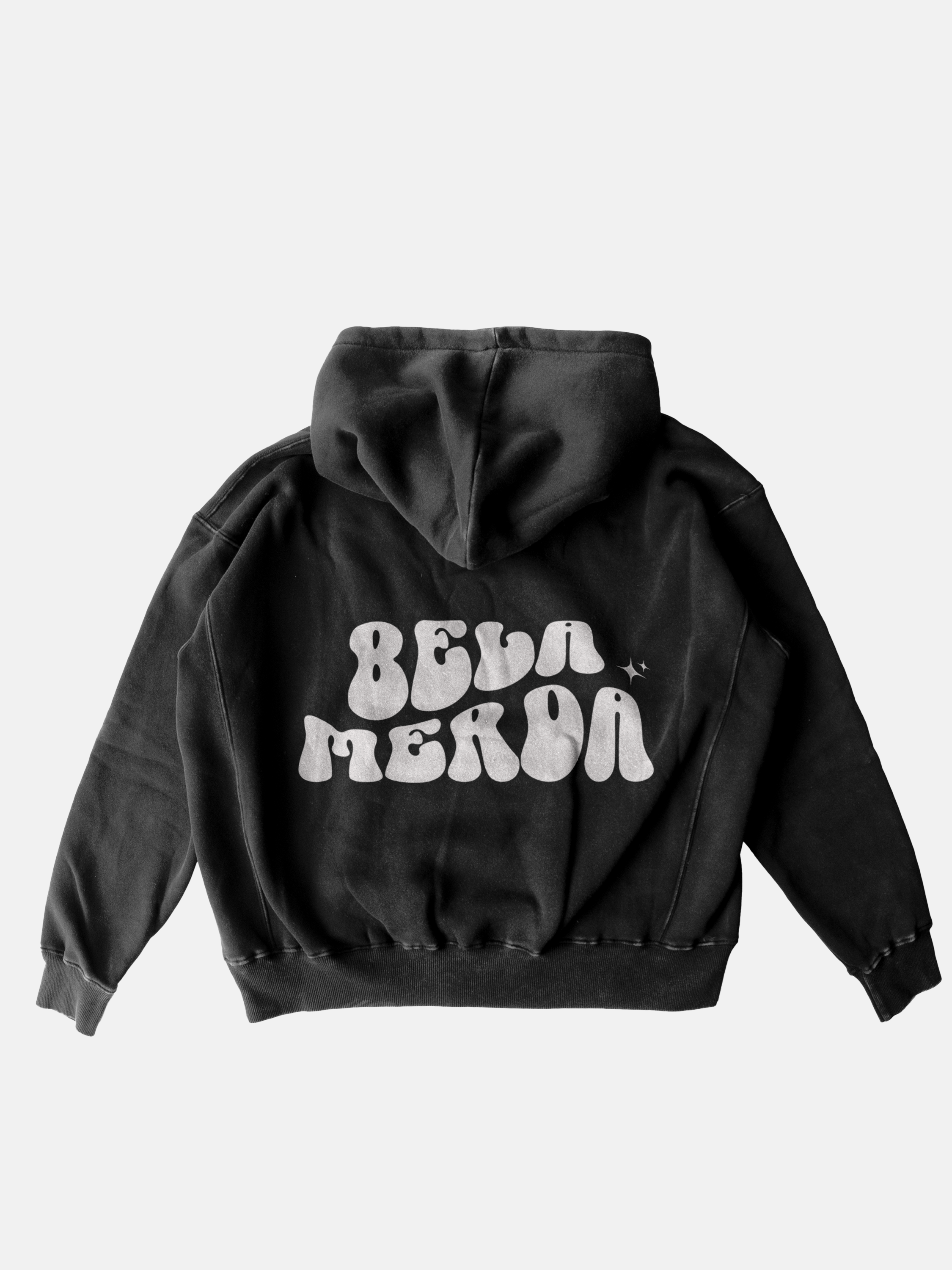 Hoodie Oversized Preto: Bela Merda