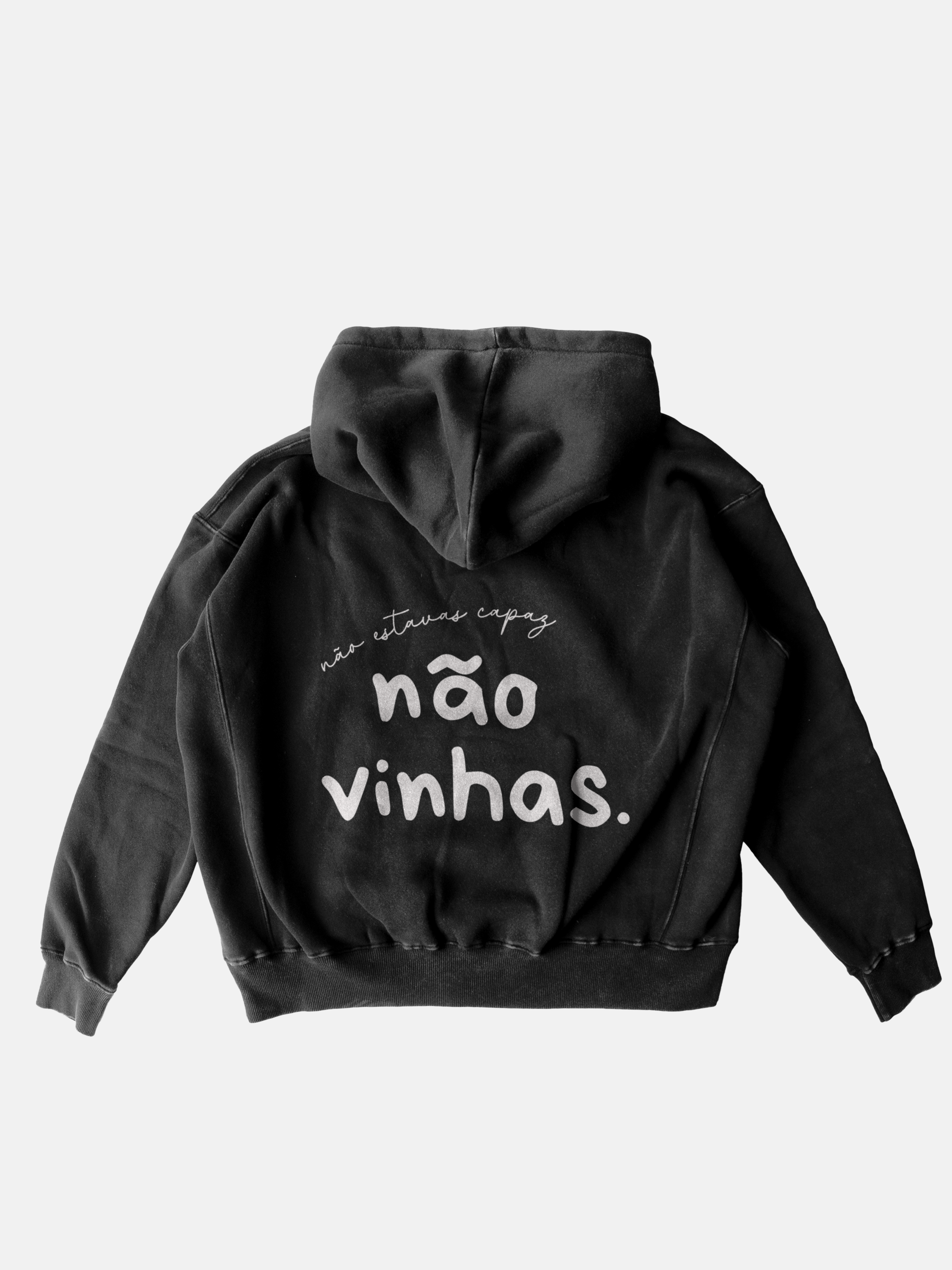 Hoodie Oversized Preto: Não Estavas Capaz