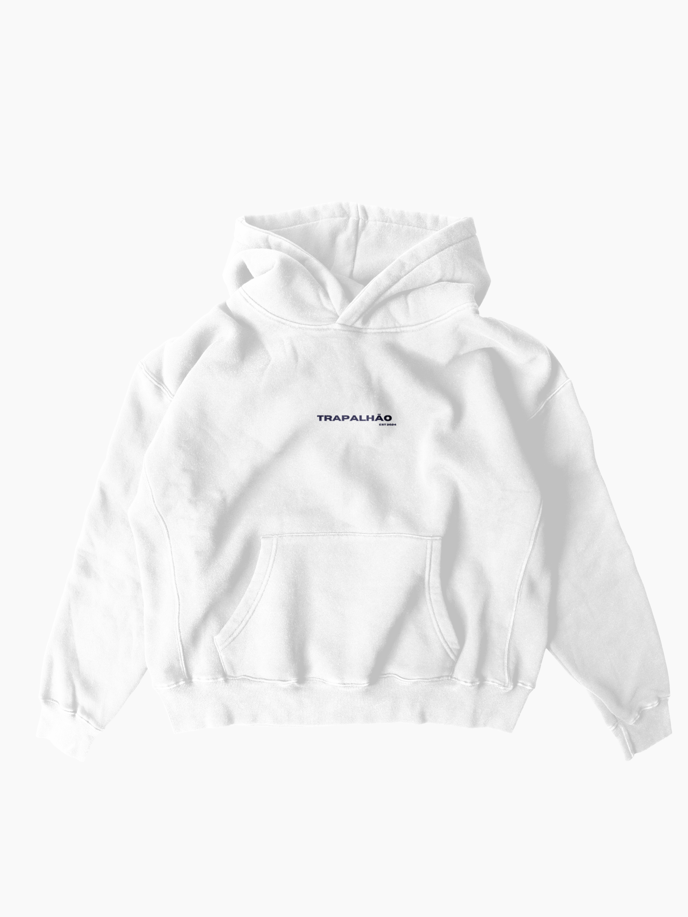 Hoodie Oversized Branco: Vou Abandonar