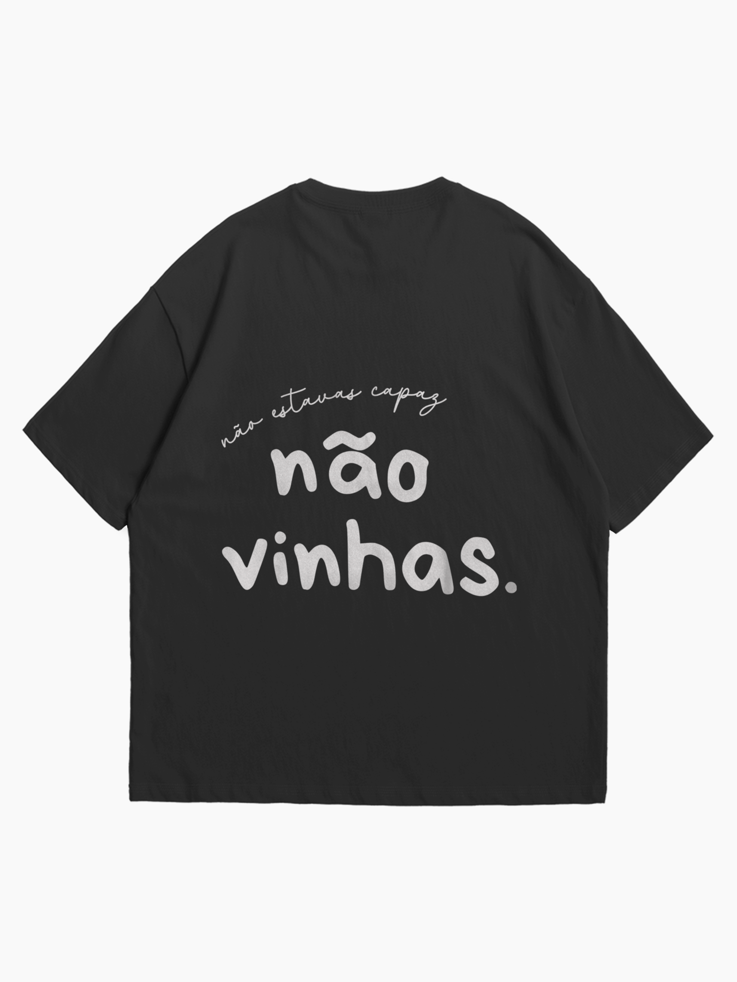 T-shirt Oversized Preta: Não Estavas Capaz